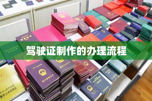 南木林驾驶证制作的办理流程