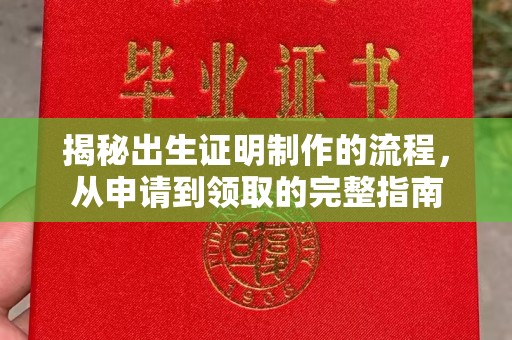 南木林揭秘出生证明制作的流程，从申请到领取的完整指南