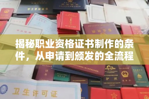 南木林揭秘职业资格证书制作的条件，从申请到颁发的全流程解析